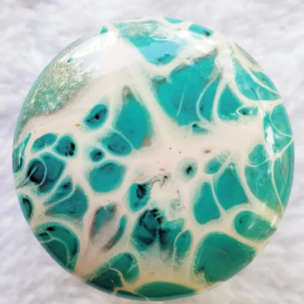 Hand Crafted Cabinet Door Knobs Hand Painted White Pink Turquoise Sage Wooden